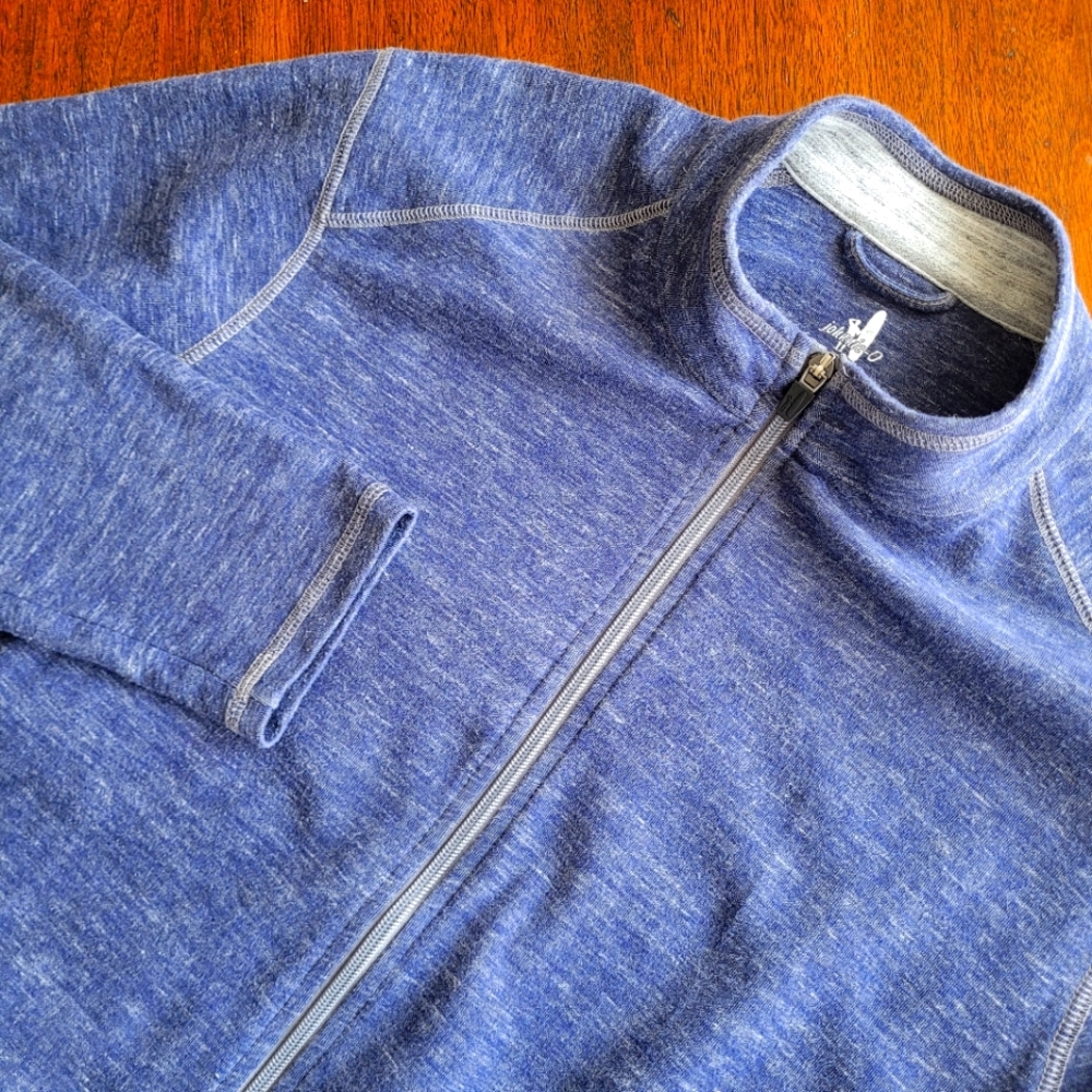 Johnnie-O Men's Zip Up Fleece Jacket Sweater Size L